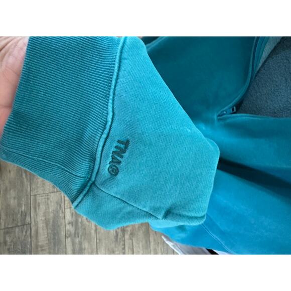 AritziaTNA Women's Green Sweatfleece Cozy Fleece Mega FIt Sweatshirt Size Size 3 - Picture 6 of 6